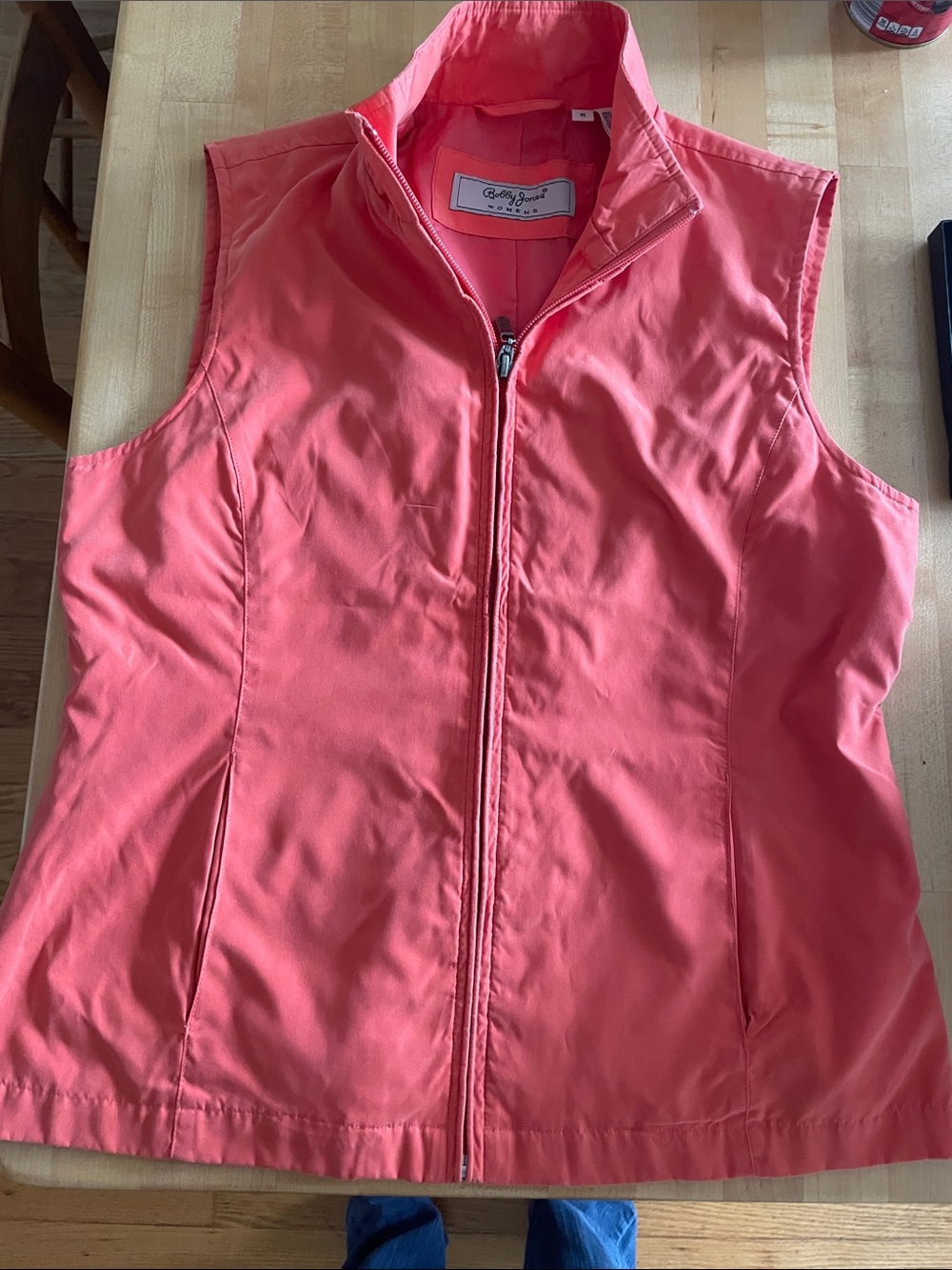 Bobby Jones Coral Pink Zip-Front Womens Vest